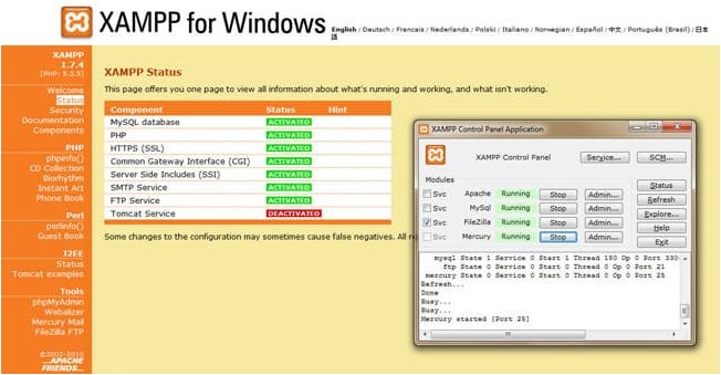 XAMPP (локальный веб-сервер)